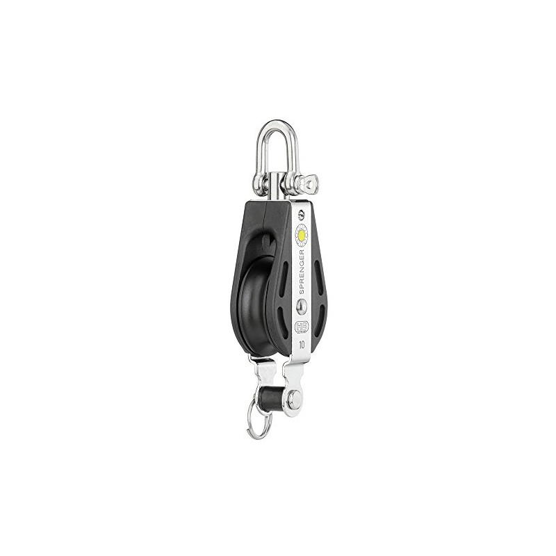 Sprenger S-Block 1 Sheave Becket Swivel, GRÖSSE IN MM:10 mm