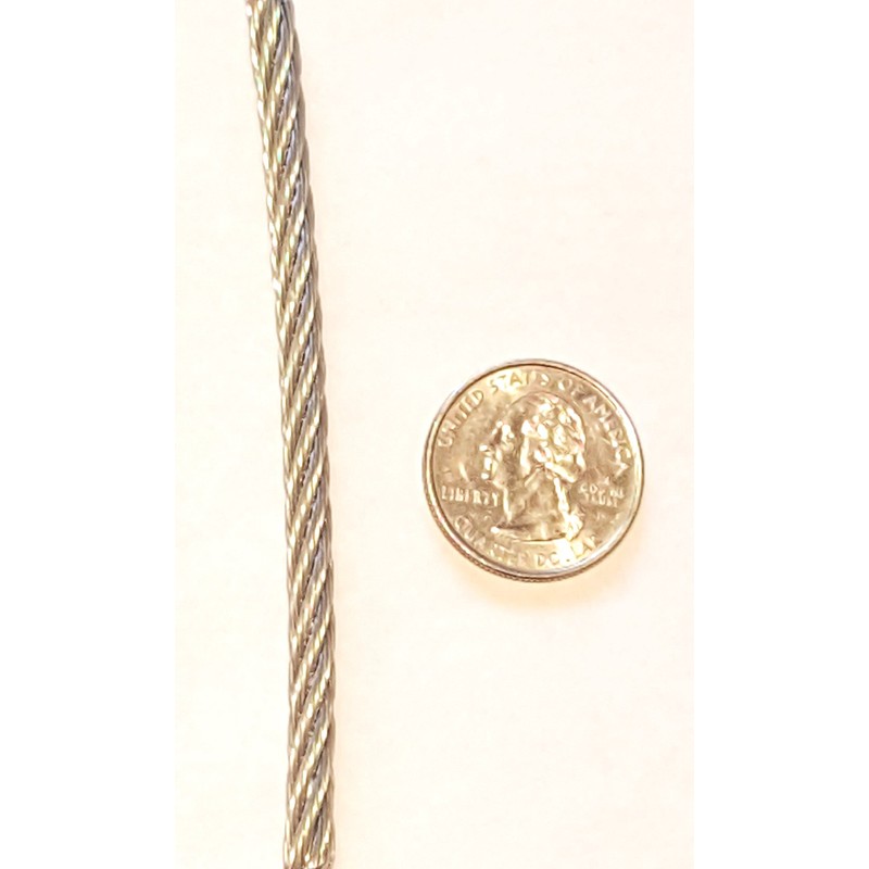 3/16 7x7 Galvanized Wire Rope Aircraft Cable 250' Reel