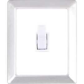 Pinegreen Lighting LED Switch Light, 100 Lumen Cordless Battery Operated LED Night Light for Under Cabinet Wardrobe Shelf Closet Kitchen Stariwell, Brushed Nickle (Pack of 6) (Brushed Nickel)