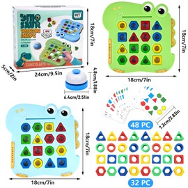 Jastown Puzzle Shape Matching Game, Shape Adjustment Game, Colour Sensory Learning Toy, Toy for Learning to Shape, Colour Matching Toys,Shape Matching Montessori Toy for 3 4 5 6 7 Year Old Children