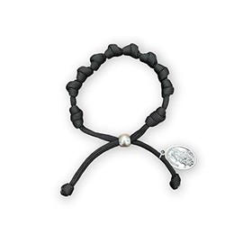 MUNIFICENCE Christian Catholic Blessing String Bracelet Prayer Rosary Paracord Protection Medals Jewlery for Men and Women,Pulsera Rosario Hilo Paracord Adultos Hombres y Mujeres, Plastic, no gemstone