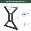 Glastined Metal Table Legs 24" H x 28" W Furniture