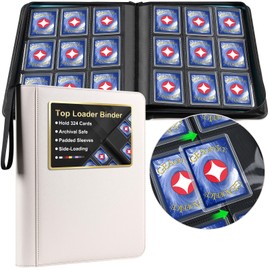 GEAoffice Archical Safe Top Loader Binder Holds 324 Cards, 9 Pocket Trading Card Binder for Toploader 3"×4" Rigid, Premium Card Collection Album Folder Holder for MTG, TCG, Sports Cards, White