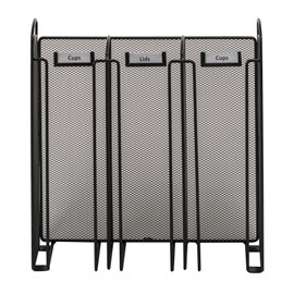 Safco Products 3292BL Onyx Mesh Cup and Lid Holder Organizer, Black