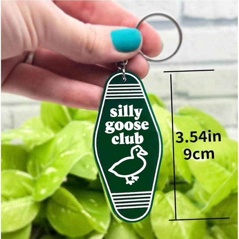 iMagitek Funny Silly Goose Keychain Goose Keyring Gag Gifts Novelty