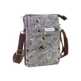 [Kaaipee] Smartphone Pouch, Women's, Lightweight Mini Shoulder Bag, Smartphone Pochet, Adjustable Length, Portable Pouch, Crossbody Hanging, Floral Pattern, dark brown