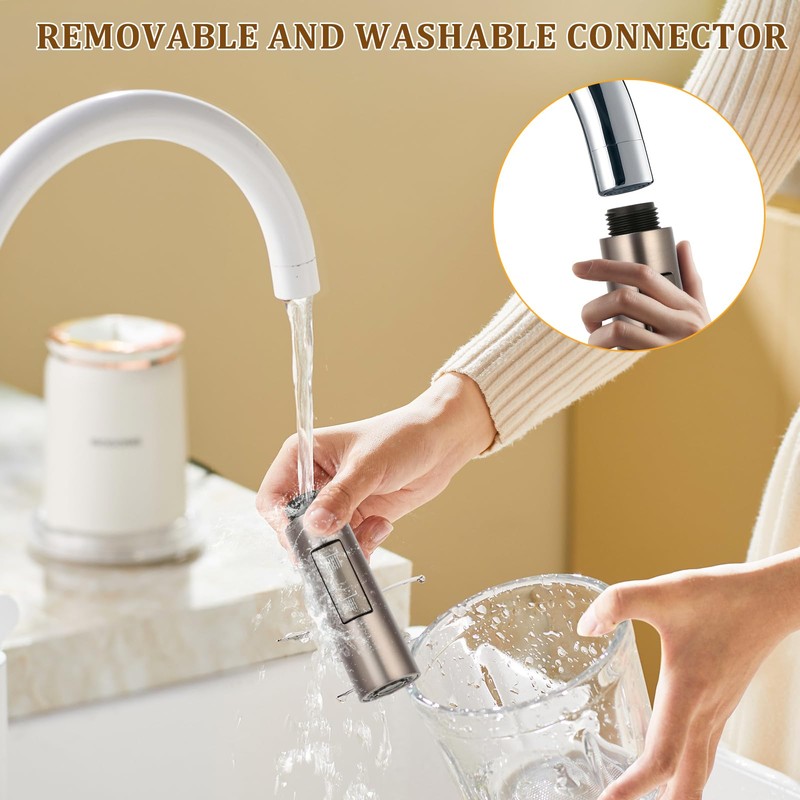 Shower Head Kitchen Tap, Replacement Tap with 2 Modes Adjustable,