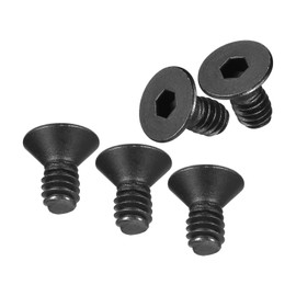 MACHSWON #8-32 x 1/4" Flat Head Socket Cap Screws 10.9 Grade Carbon Steel Countersunk Head Allen Head Bolts Fully Threaded Black Oxide Fasteners 20Pcs