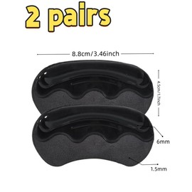 uvbws 2Paris Black Anti-Skid Heel Grip, Gel Heel Lining and pad, self-Adhesive Heel pad, Male and Female Heel Blister Protector, Suitable for Loose Shoes to Prevent Heel Pain, blistering and Friction