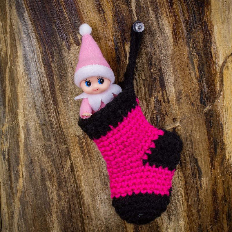 LitoMagic Christmas Baby Elf Doll in Pink Jumpsuit