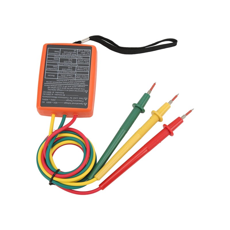 3 Phase AC60~600V Rotation Tester 20Hz to 400Hz Wide Frequency