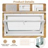 NOTASA Vinyl Basement Hopper Window, Bathroom Window 32" x 18"