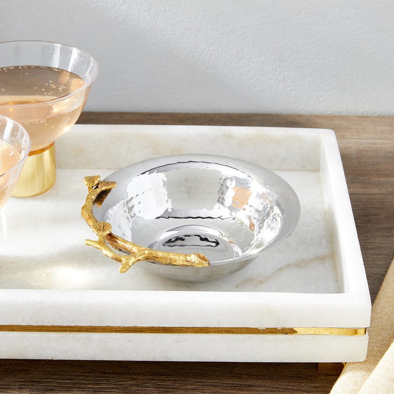 Elegance Golden Vine Hammered Bowl