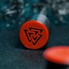 Opus Guitar Knobs - Crimson Red and Black Valknut Sigil