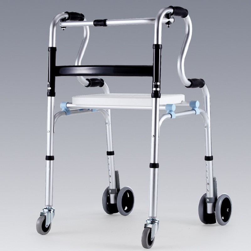 Walker Wheels Universal Rotating Adjustable Height Replacement Seniors Walker Front