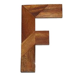 F Puzzle tile game with templates for further puzzle tasks, puzzle wood letter puzzle wooden puzzle F, F puzzle puzzle puzzle puzzle box, laying puzzle by templates, thinking game, IQ test, educational game.