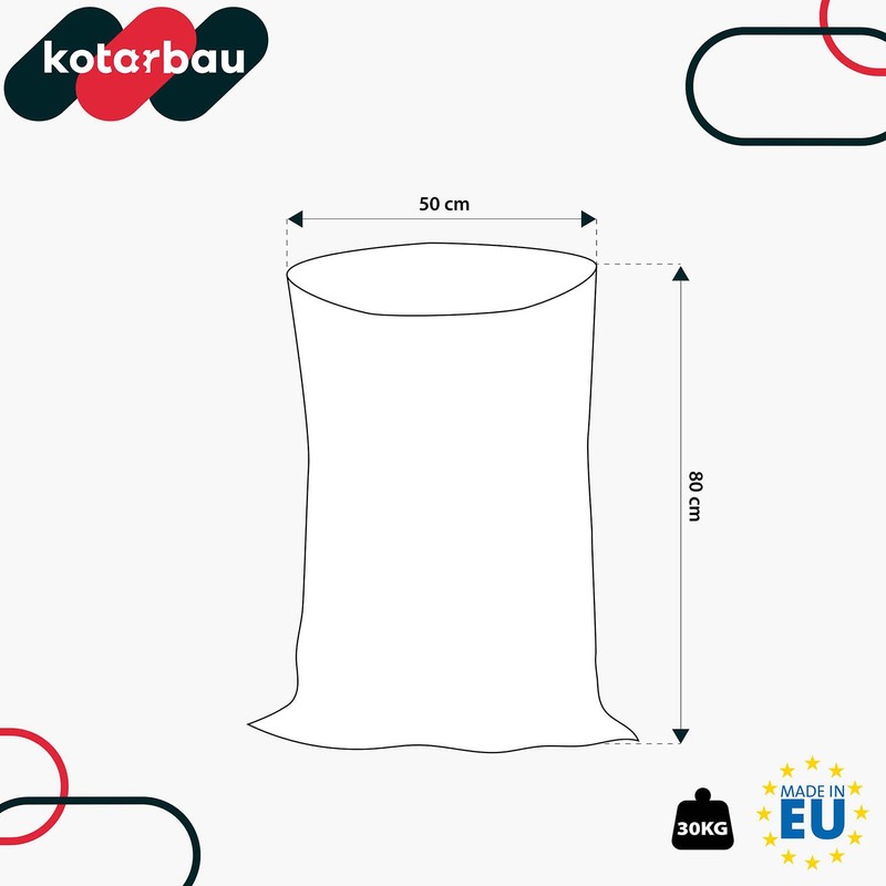 KOTARBAU® Set of 10 Polypropylene Fabric Bags 50 x 80