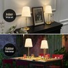 BLUEYE Cordless Table Lamps,Remote Control,5200mAh,No Flicker,2700K-6000K,Rechargeable Bulb,50W Equivalent,Retro Style,Fabric Shade,Battery