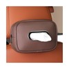 BWBWND Car Tissue Holder, Leather Backseat Rectangular Tissue Box Cover