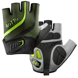 ROTTO Cycling Gloves MTB Gloves Half Finger for Men Women with Gel and SBR Padding