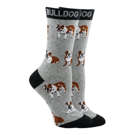 WHD Bulldog Socks (Gray/Black, Medium)