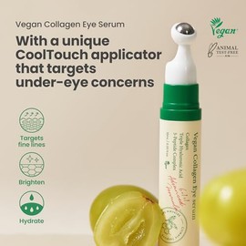AXIS-Y - Suero de colágeno vegano para ojos con triple ácido hialurónico y complejo de 5 péptidos - Cuidado de las arrugas, reducción de líneas finas, iluminador - Cuidado de la piel coreano vegano y libre