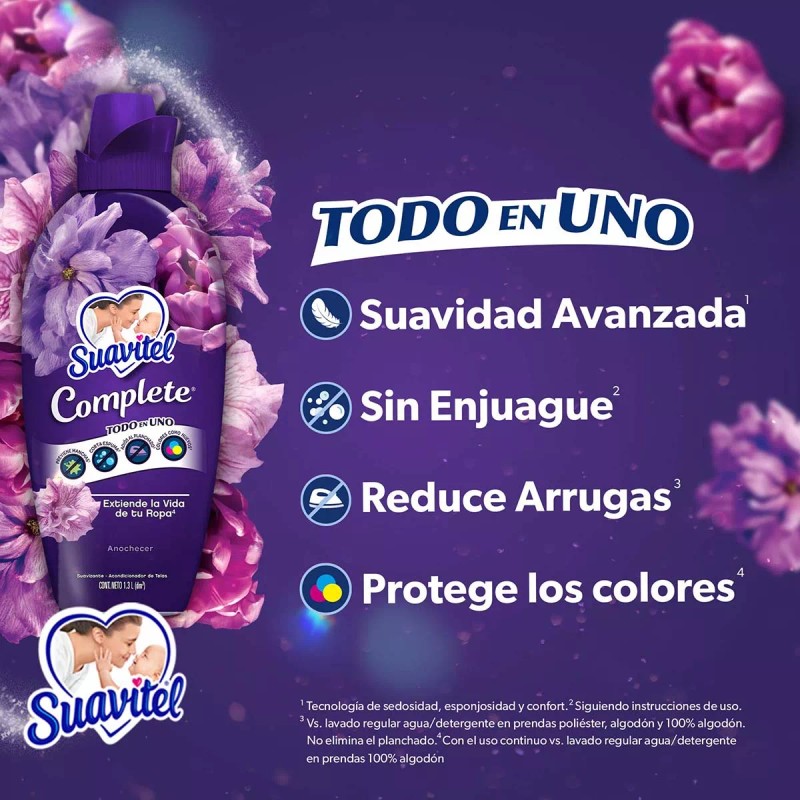 Suavitel Suavizante de telas Suavitel Complete Anochecer 1.3l