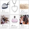 Zeqingjw Glass Cremation Jewelry Necklace with Heart Memorial Locket for