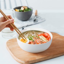 Garvee 64 Oz Ceramic Soup Bowls Set of 3, 8" Serving Bowls for Kitchen, Porcelain Mixing Bowls for Soup Salad Cereal Oatmeal Fruit Rice, Dishwasher & Microwave Safe