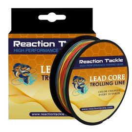 Reaction Tackle Lead Core, Metered Trolling Braided Line Multi-Color - 36LB / 100yds