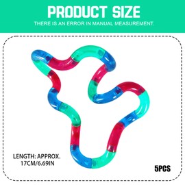 5 Pcs Tangle Toy, Fidget Toys Adults, Finger Hand Tangle Toy, Sensory Fidget Toys, to Improve Focus and Concentration, for Home Office Women,Man,Kids,Adults,Hand-Eye Coordination,Play Motor Skills