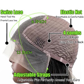 30 Inch Body Wave Lace Front Wigs Human Hair For Black Women 13×6 HD Transparent Lace Front Wig Natural Black Color 180% Density Pre Plucked With Baby Hair