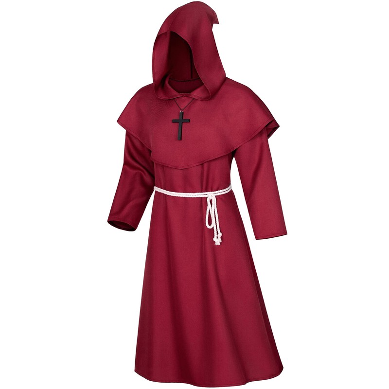 TOKYO REVENGERS Medieval Renaissance Monk Friar Priest Wizard Cloak Hooded