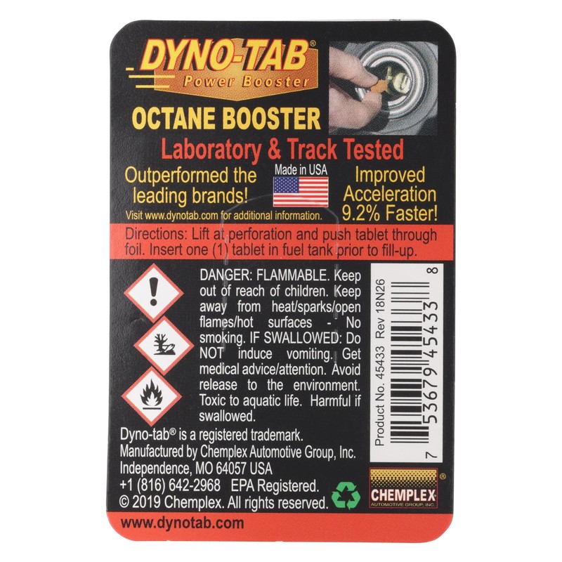 Dyno-tab Octane Booster 1-tab #45433 (1)