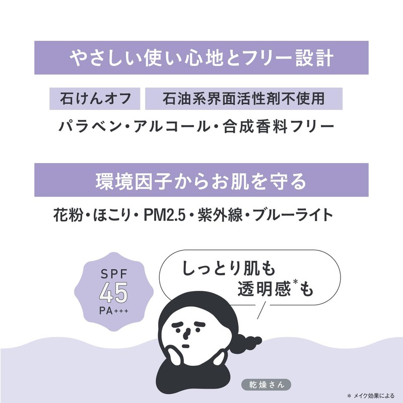 Dry-san Moisturizing Skincare Base Transparency Lavender, 1.1 oz (30 g),