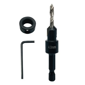 NORTOOLS Countersink Bit TCT Wood Drills Woodworking Chamfer Counter with Pilot Drill and 1/4" Quick Change Shank for Carpenters DIY Lovers Woodworker Hobbyists 4 mm