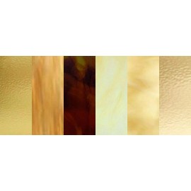 8x10-6 Sheets : Amber Variety Stained Glass Sheets for Mosaic and Stained Glass