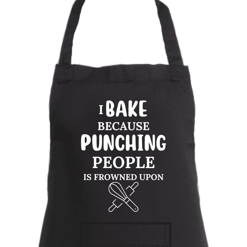 Second Ave Unisex Funny I Bake Instead of Punching People