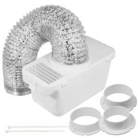 SPARES2GO Universal Vent Aluminium Hose Condenser Kit with 3 x Adapters for Tumble Dryer (1.4m)