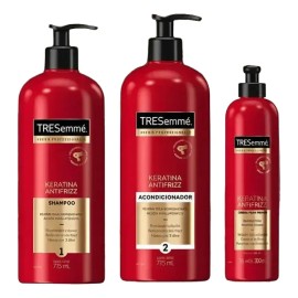 Rutina Tresemme Keratina Antifrizz Shampoo + Acond+crema 3pz