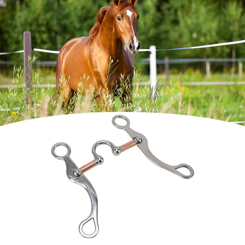 Horse Snaffle Bit Stainless Steel Rose Gold Plated Horse Gag