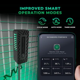 MARS HYDRO 2025 IFresh MarsPro Add-On Pack, for New Version iFresh Inline Duct Fan, Temperature Sensor and iConnectu Controller , Environmental Monitoring and Wind Speed Adjustment