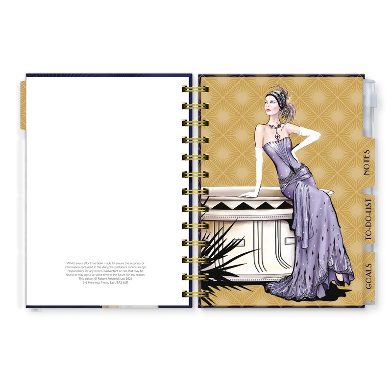 Claire Coxon Art Deco 2026 Organiser Diary | Hardback Weekly