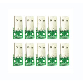 DollaTek USB Male/Mini Micro USB DIP Adapter 2.54 mm 5-Pin Female B Type USB 2.0 Female PCB Converter USB-01 Pack of 10