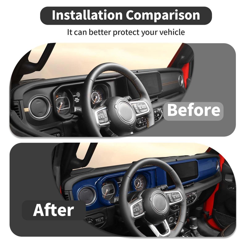 HTHE Center Console Panel Cover/Dash Dashboard Panel Navigation GPS Screen