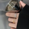 2pcs S925 Opening Adjustable Snake Ring Delicate Compact Row Drill