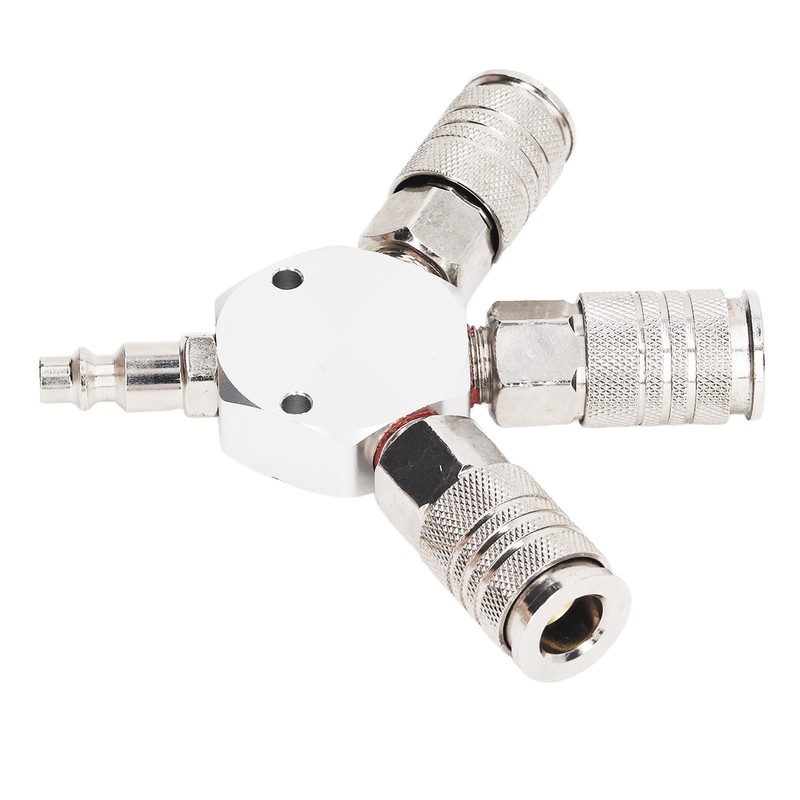 3 Way Air Splitter 1/4 Inch NPT Male Thread 3