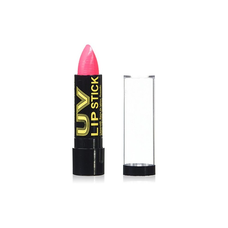 Neon Pink UV reactive Lipstick, cosmetically certified formula made in