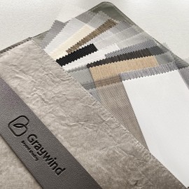 Graywind Zebra Blinds 100% Blackout Horizontal Light Filtering Cordless Window Shades Roller Blinds with Valance for Home and Office (Zebra Blind Fabric Samples)