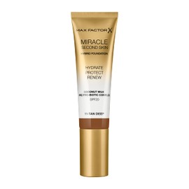 Max Factor Miracle Second Skin Hydrating Foundation, Tan Deep, 30 ml